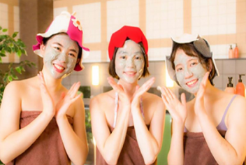 【温活女子会★】オシャレな施設で心も体もリラックス★温泉道場グループ入館チケット付／1泊朝食付き